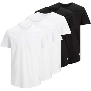 Jack & Jones Noa Crew T-shirt 5 Units Wit,Zwart 2XL Man