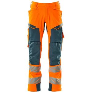 Mascot Accelerate Safe Broek met kniezakken 19079-511 - hi-vis oranje/donkerpetrol