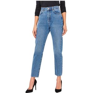Noisy May Isabel High Waist Ankle Mom Ki018mb Jeans Blauw 29 / 30 Vrouw