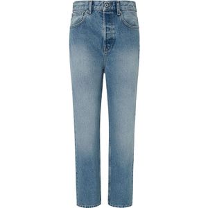 Pepe Jeans Straight Fit High Waist Jeans Blauw 27 / 30 Vrouw
