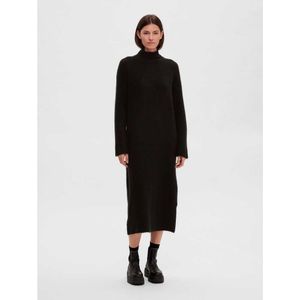 Selected Maline Long Sleeve Dress Zwart M Vrouw