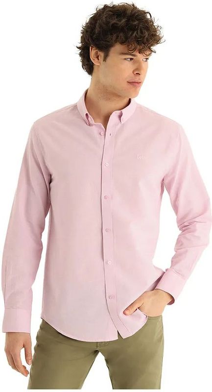 Lois - 145473915 - Linnen Overhemd - Roze - Lange Mouwen