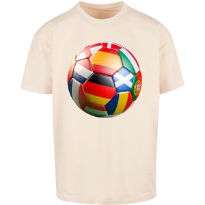 Mister Tee Upscale - Football's Coming Home 2024 Europe Tour Oversize Heren T-shirt Beige