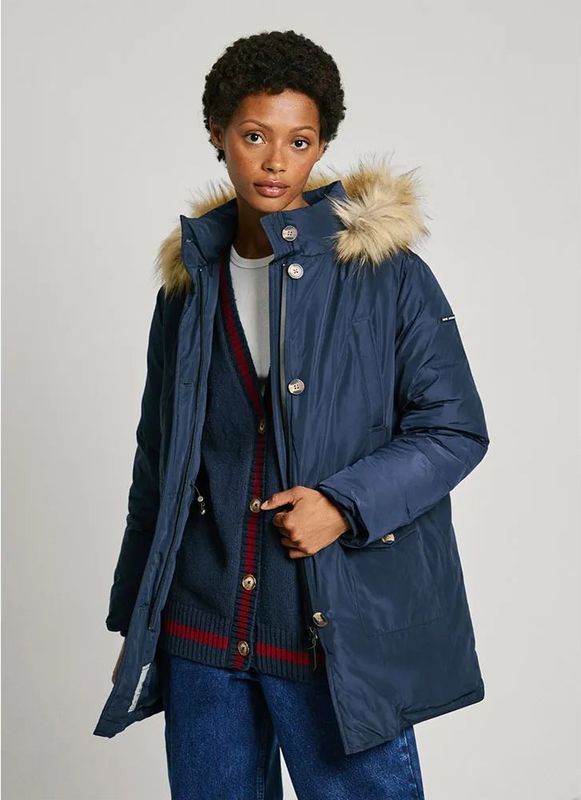 Pepe Jeans - Clementine - Damesparka - Zwart - Met Capuchon