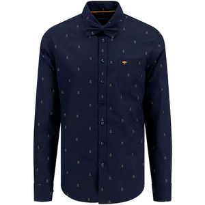 Fynch Hatton Christmas Button Down Overhemd Met Lange Mouwen