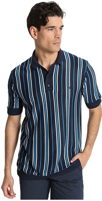 Victorio & Lucchino - V&LUCCHINO - Polo - Marineblauw - Katoen - Korte Mouwen