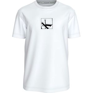 Calvin Klein Jeans Grid Box Short Sleeve T-shirt Wit S Man