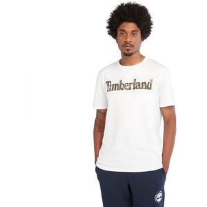 Timberland Linear Logo Seasonal Camo Short Sleeve T-shirt Wit 2XL Man