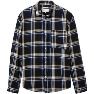 Tom Tailor 1037458 Relaxed Checked Overhemd Met Lange Mouwen