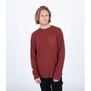 Hurley Felton Thermal Long Sleeve T-shirt Bruin,Rood S Man