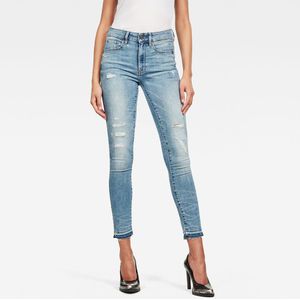 G-star 3301 High Waist Skinny Ripped Ankle Jeans Blauw 25 / 32 Vrouw