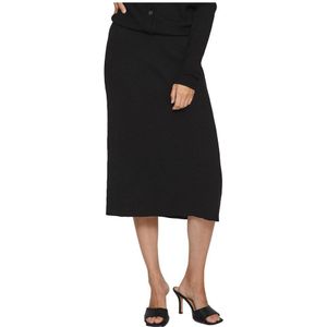 Vila Comfy Long Skirt Zwart L Vrouw