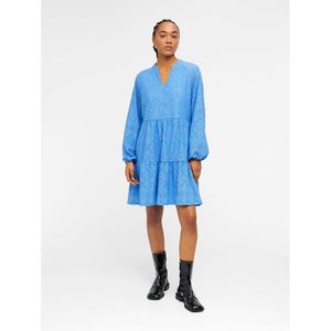 Object Feodora Gia Long Sleeve Dress Blauw S Vrouw