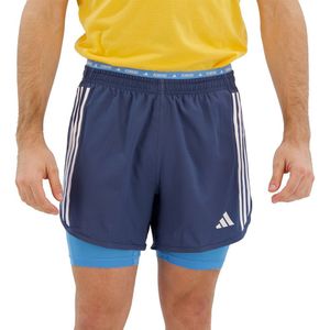 Adidas Own The Run Excite 3 Stripes 2 In 1 Shorts Blauw XS / Regular Man