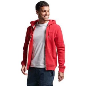 Superdry Essential Logo Full Zip Sweatshirt Rood XL Man