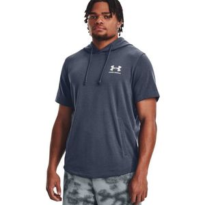 Under Armour Rival Terry Novelty Short Sleeve Hoodie Grijs L / Regular Man