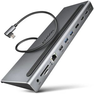 Axagon HMC-4KX3 - Docking Station - Grijs - USB 3.2 Gen 1 Hub met 3x USB-A poorten en Geheugenkaartlezer