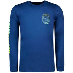 Hurley Evd Clean Lines Long Sleeve T-shirt Blauw 2XL Man