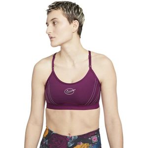 Nike Dri Fit Indy Icon Clash Licht Ondersteunende Sportbeha Met Bandjes En Grafische Print