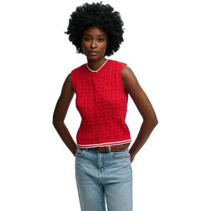 Superdry Cable Button Down Top Zonder Mouwen