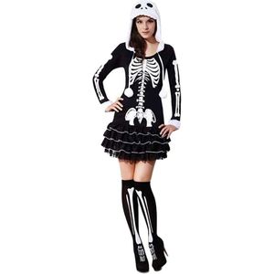 Viving Costumes Shameless Skeleton Woman Custom Zwart S