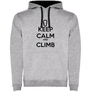 Kruskis Keep Calm And Climb Two-colour Hoodie Grijs L Man