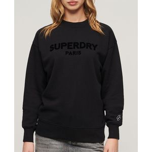 Superdry Sport Luxe Loose Sweatshirt Zwart S Vrouw
