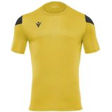 Macron - Polis Shirt - Korte Mouw - Geel / Zwart - Kinderen