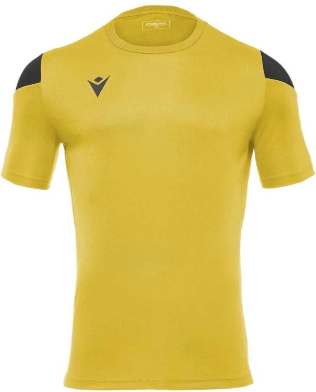 Macron - Polis Shirt - Korte Mouw - Geel / Zwart - Kinderen