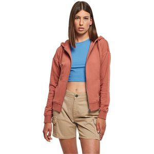 Urban Classics Organic Terry Full Zip Sweatshirt Oranje 5XL Vrouw