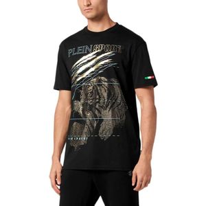 Philipp Plein Sport - Tiger T-shirt - Zwart - Katoen