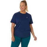 Asics Road Short Sleeve T-shirt Blauw S Vrouw