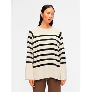 Object Ester O Neck Sweater Beige S Vrouw