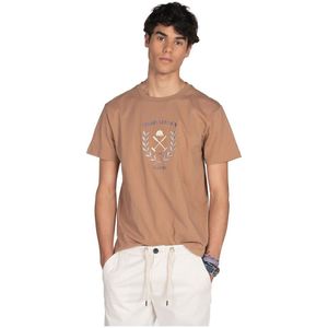 Harper & Neyer Tennis Short Sleeve T-shirt Beige L Man