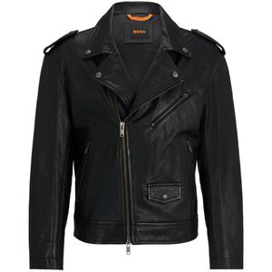 Boss Jonu 10256076 Leather Jacket Zwart 50 Man