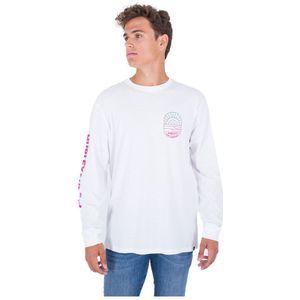 Hurley Evd Clean Lines Long Sleeve T-shirt Wit 2XL Man