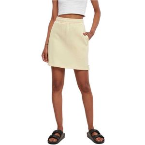 Urban Classics Organic Terry High Waist Mini Skirt Geel 3XL Vrouw