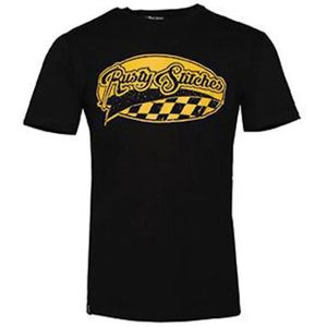 Rusty Stitches Badge T-shirt Met Korte Mouwen