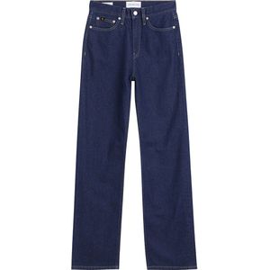 Calvin Klein Jeans High Rise Straight Jeans Blauw 28 / 30 Vrouw