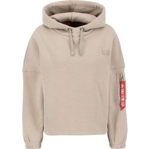 ALPHA INDUSTRIES - X-Fit Label Os - Hoodie - Grijs - Fleece