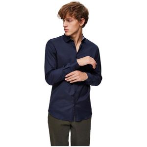 Selected Slim New Mark Long Sleeve Shirt Blauw 3XL Man