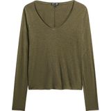 Superdry - Jersey Top - Dames - Slimfit - V-hals - Lange Mouwen