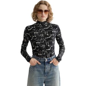 Scotch & Soda - All Over Printed Mock T-shirt - Lange Mouwen