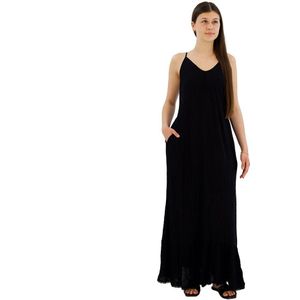 Superdry Beach Sleveless Long Dress Zwart XS Vrouw