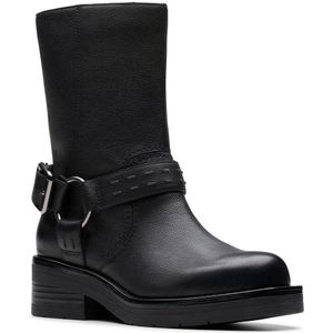 Clarks - Rebelle Up - Leren Laarzen - Zwart - Casual