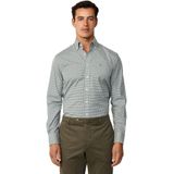 Hackett London - HM3010474 - Geruit Overhemd - Groen - Katoen - Lange Mouwen
