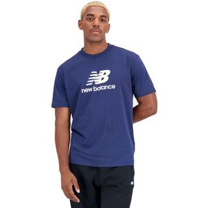 New Balance Essentials Stacked Logo Cotton T-shirt Met Korte Mouwen