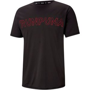 Puma Logo Short Sleeve T-shirt Zwart M Man