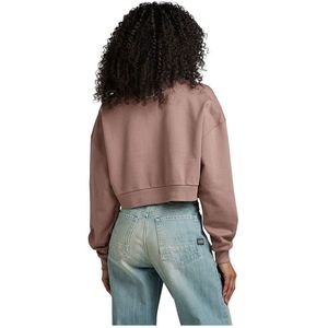 G-star Cropped Loose Fit Sweatshirt Met Halve Rits