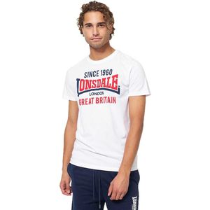 Lonsdale Collessie Short Sleeve T-shirt Wit L Man